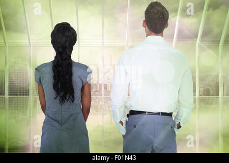 Composite image of wear view of business people Stock Photo