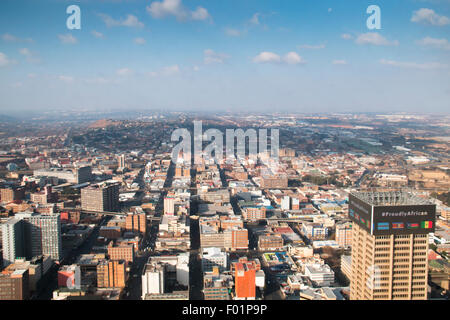 View over downtown Johannesburg in South Africa Stock Photo