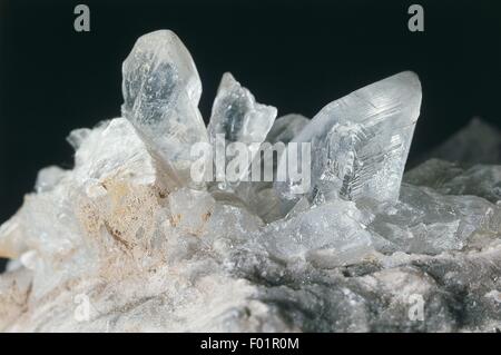 Minerals: Gypsum (Hydrated Calcium Sulfate) Stock Photo