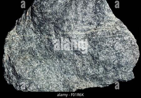 Amphibolite, metamorphic rock. Stock Photo