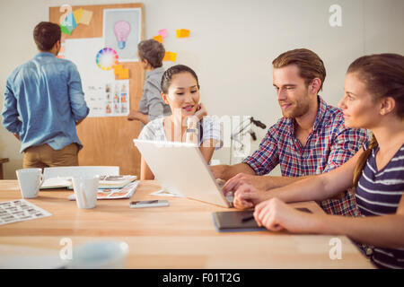 Creative business team working together Stock Photo