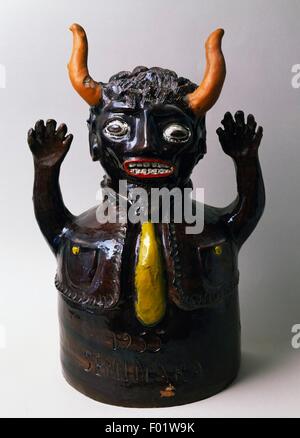 Apothican Mask Apotropaic mask used to protect houses from the evil eye, folk art ...