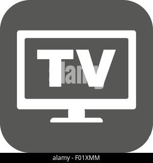 The tv icon. Television and telly, telecasting, broadcast symbol. Flat ...