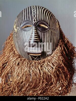 Ceremonial mask, Baluba art, Democratic Republic of the Congo. Stock Photo