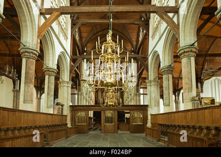 Interior of the Oude Kerk, Old Church, Amsterdam, Province of North Holland, Netherlands Stock Photo