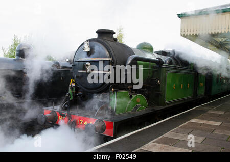 N2 class steam locomotive NER 1744 0-6-2T great central railway loughborough Stock Photo