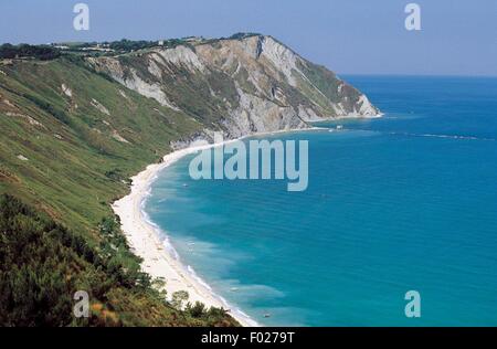 Coastline and promontory of Monte Conero, Marche, Italy. Stock Photo