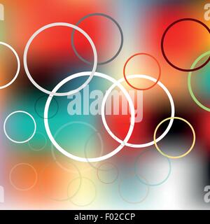 Colored circles on the blurred background eps Stock Vector