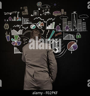 Composite image of thinking businessman Stock Photo