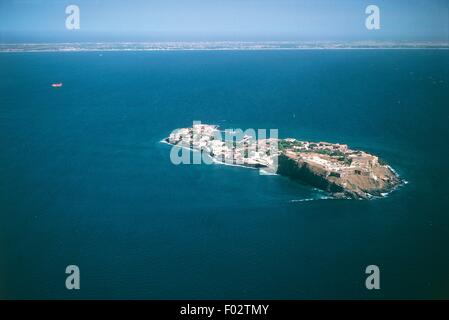 Aerial view of Gorea Island (UNESCO World Heritage List, 1978), Senegal Stock Photo