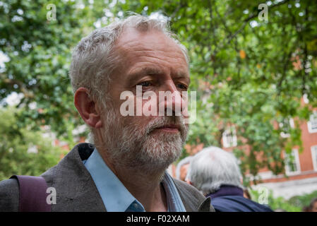 London, UK. 6th Aug, 2015. Jeremy Corbyn MP speak at London Hiroshima Day ceremony in Tavistock square today. Credit:  Velar Grant/ZUMA Wire/Alamy Live News Stock Photo