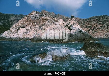 Cala Cappel del Prete, Montecristo Island, Tuscan Archipelago National Park, Tuscany, Italy. Stock Photo