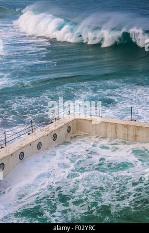 Swimming pool next to the ocean, Bondi Icebergs, Sydney, Australia Stock Photo