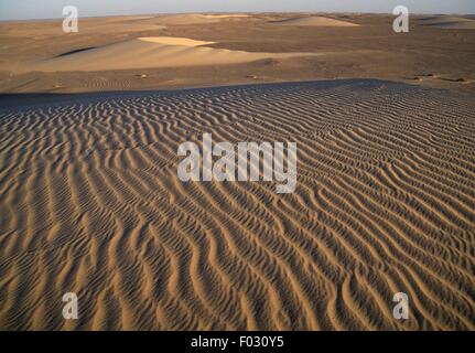 Dunes near Old Dongola, Nubian desert, Sahara Desert, Sudan. Stock Photo