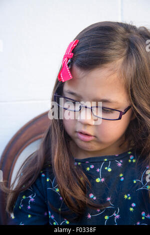 Little girl reading Stock Photo