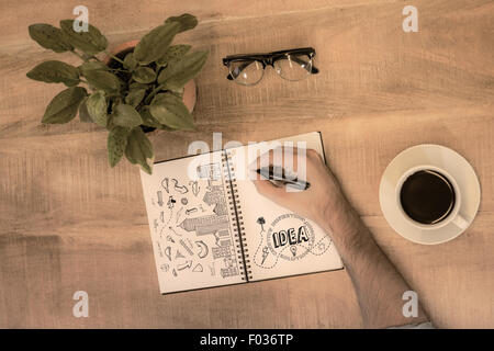 Composite image of light bulb Stock Photo