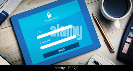 Composite image of online banking Stock Photo