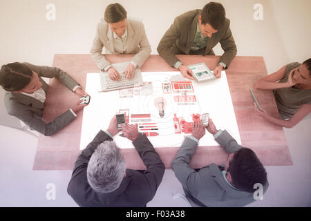 Composite image of business interface Stock Photo