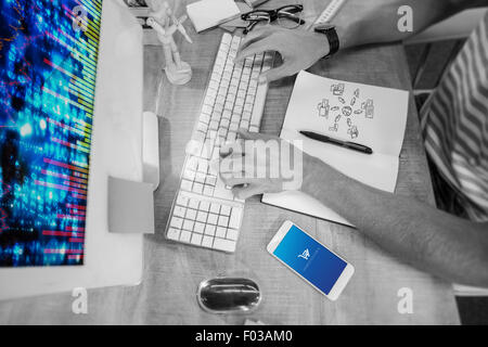 Composite image of cloud computing doodle Stock Photo