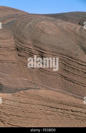 Morocco - Souss-Massa-Draa Region - Erosion in the surroundings of Ouarzazate. Stock Photo