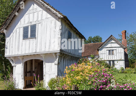 Summer at Lower Brockhampton Manor, Worcestershire, England, UK Stock Photo