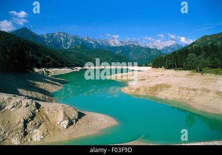 Lake Barcis, Crep Nudo in the background , Val Cellina, Friuli-Venezia Giulia, Italy.