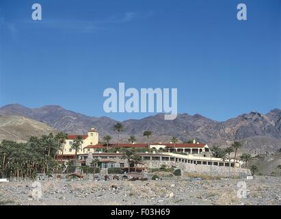 USA, California, Death Valley National Park, Furnace Creek Inn Tourist Complex Stock Photo