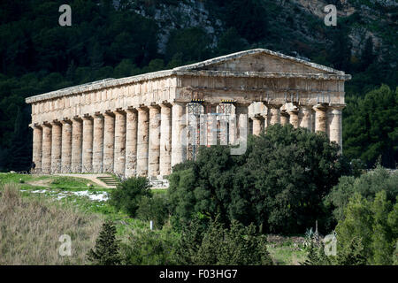 Italy, Sicily, Segesta archaeological site  , the most important Elimi city Stock Photo