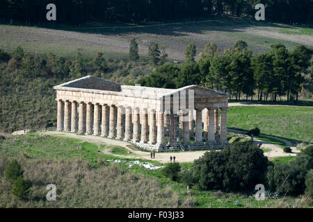 Italy, Sicily, Segesta archaeological site  , the most important Elimi city Stock Photo