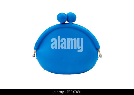 blue rubber bag isolated on white back with clipping path Stock Photo