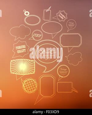 Blank empty white speech bubbles. Stickers of speech bubbles vector set ...
