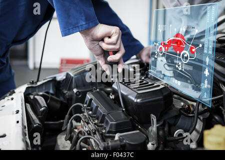 Composite image of car interface Stock Photo