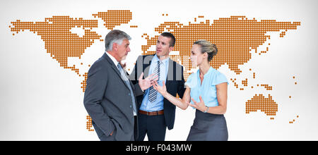 Composite image of business people having a disagreement Stock Photo