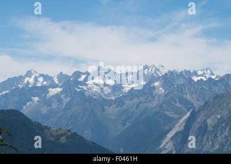 The Swiss Alps seen from Verbier Stock Photo