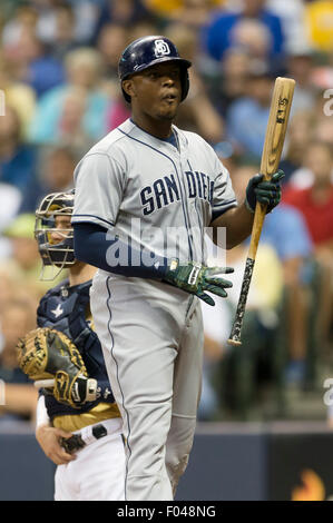 San Diego Padres left fielder Juan Soto (22) in the first inning of a ...