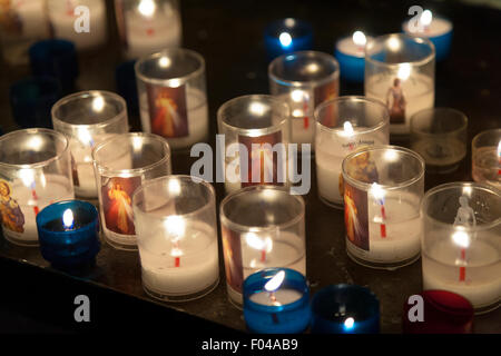 Candles in Rocamadour, Lot,  Midi-Pyrenees, France Stock Photo