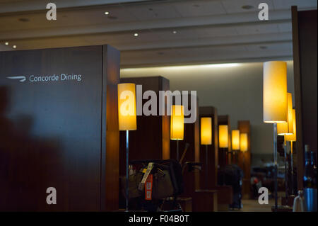 The Concorde Room - British Airways BA First Class Lounge, London Heathrow UK (LHR / EGLL) Stock Photo