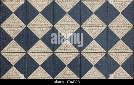 Ancient mosaic floor, checkered pattern Stock Photo