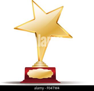 golden star award on white Stock Vector