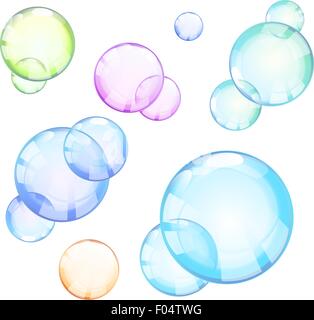 set of bubble with different colors. vector illustration Stock Vector