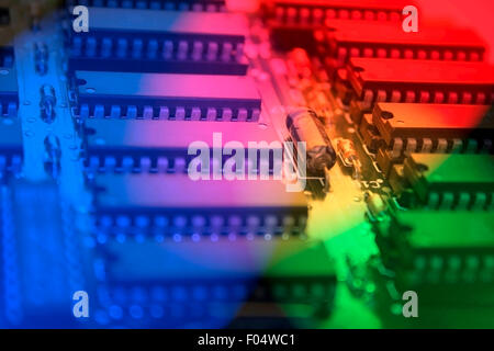 Close up of circuit board Stock Photo
