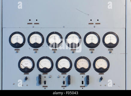 Old instrument panel Stock Photo