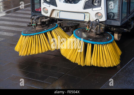 Brushes of street sweeper Stock Photo