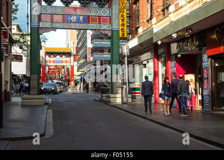 Australia, Melbourne, China Town, people in Bourke St Stock Photo