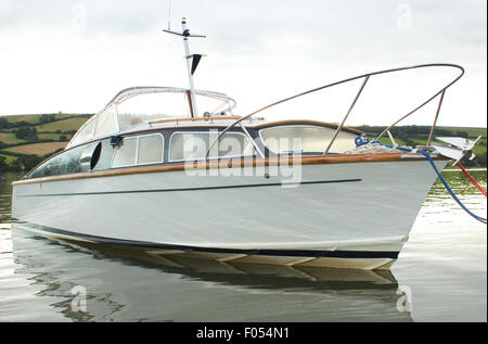 Classic power boat, Fairey Huntsman, from 1960's Stock Photo