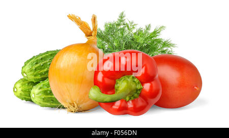 Vegetables isolated on white Stock Photo