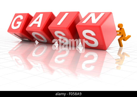 Turn loss into gain Stock Photo