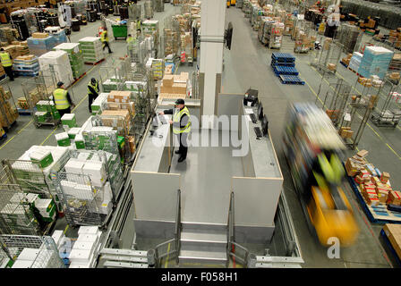 aerial view of chill room at Asda depot Stock Photo