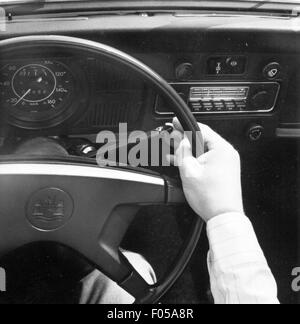 transport / transportation,car,vehicle variants,Volkswagen,VW beetle,VW 1600,VW 411 E,interior view,switch for windscreen washer system,1972,20th century,1970s,70s,Germany,detail,details,car dashboard,dashboard,instrument board,dashboards,hand,hands,handling,handle,operating,operate,windscreen washer system,wind washer,windscreen washer systems,wind washers,motor car,auto,passenger car,motorcar,motorcars,autos,passenger cars,autocar,automobile,autocars,automobiles,power-driven vehicle,motor vehicle,motor vehicles,driv,Additional-Rights-Clearences-Not Available Stock Photo