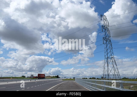 the a453 dual carriageway recently opened in june 2015 Stock Photo